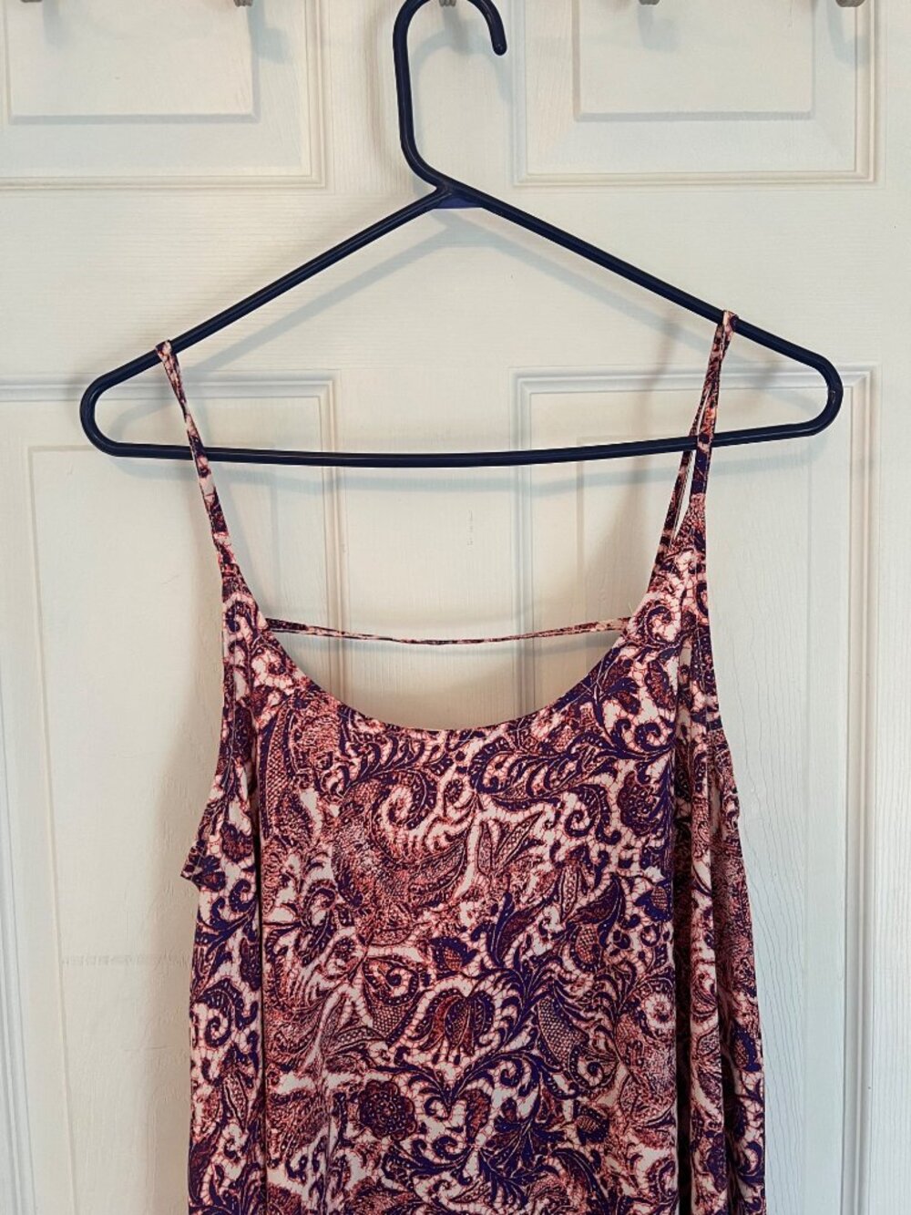 Free People Emily Intimately Slip Dress Purple Pink Floral Paisley Mini Flowy M - Picture 3 of 8